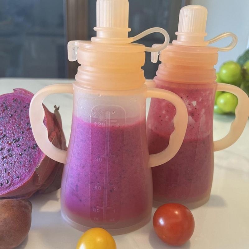 Мягкий силиконовый пакет-бутылочка для пюре для легкого кормления и помощи родителям, для младенцев, малышей, органайзер для пюре