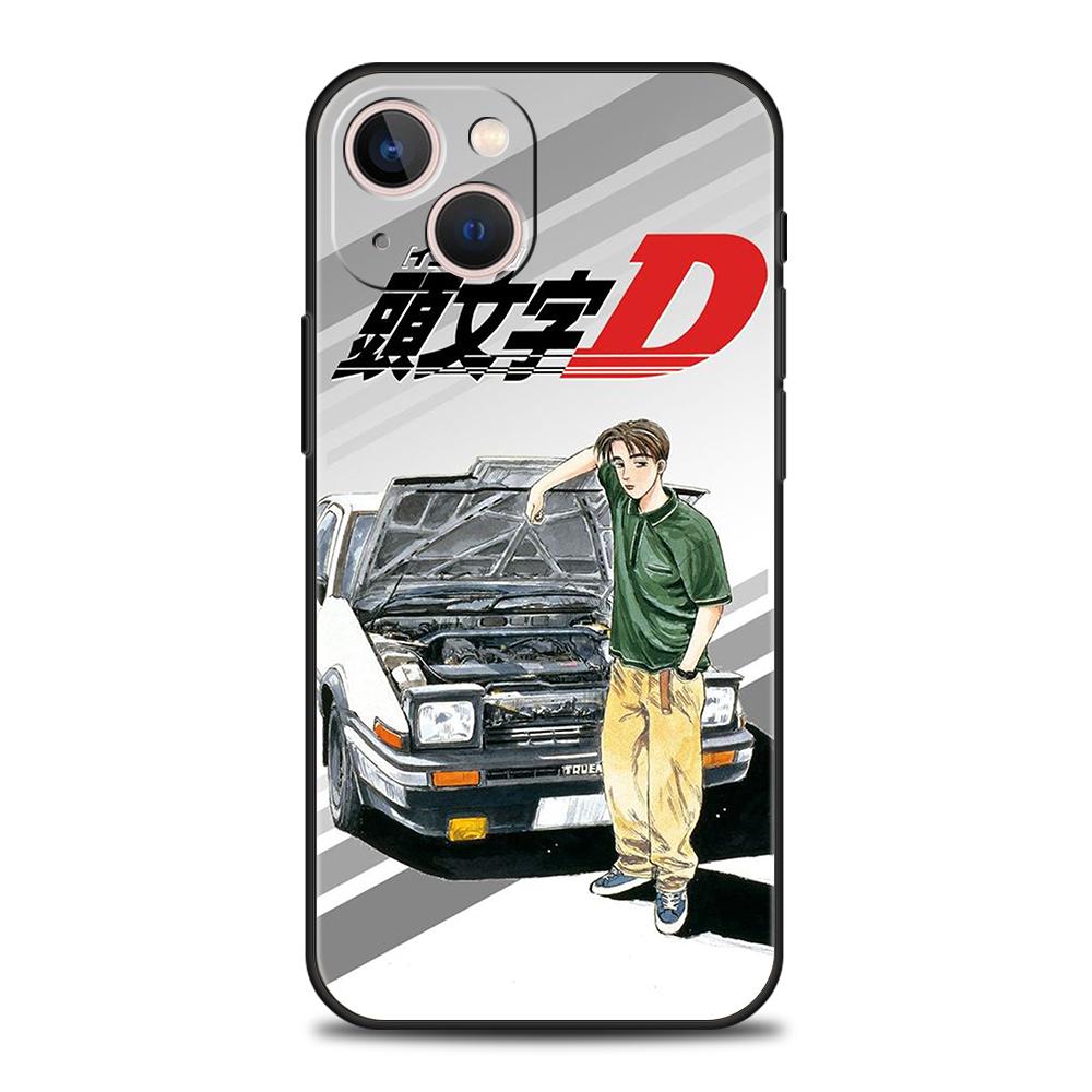 Чехол для телефона Initial D AE86 для iPhone 16 15 14 13 12 Pro Max 11 Pro Max 7 8 Plus XS XR Ударопрочный Мягкий чехол Capas Сумка ТПУ