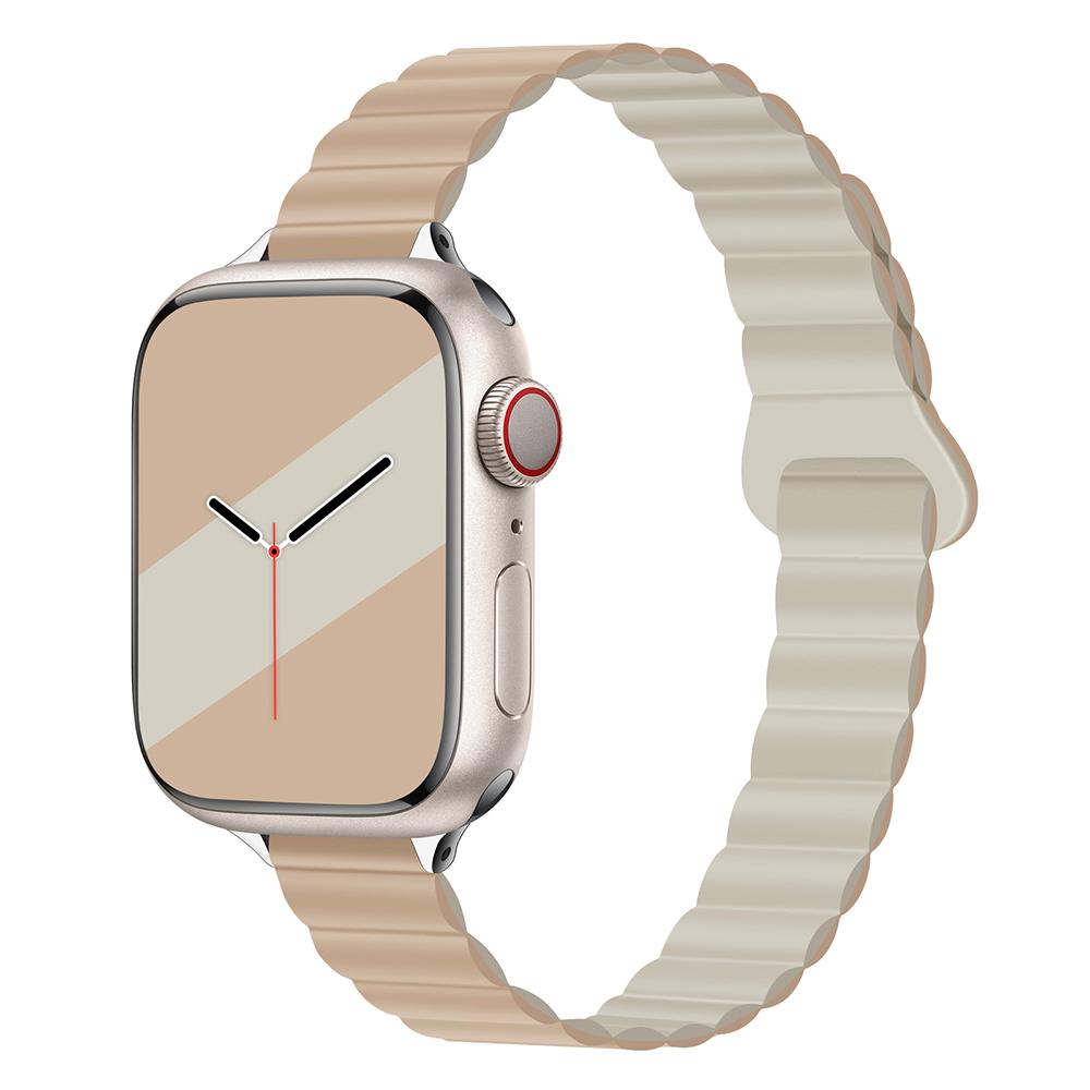 Женский тонкий силиконовый ремешок с магнитной застежкой для Apple Watch S11 10 46/42 мм 45 мм 44 мм Тонкие ремешки 38 мм 40 мм 41 мм Браслет iWatch SE 9 8 7 6