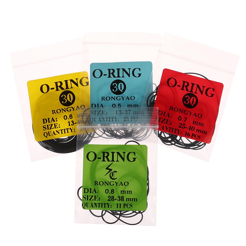 1Pack 0.5/0.6/0.7/0.8Mm Watch O-Ring Waterproof Rubber Watch Back Cover Gaskets