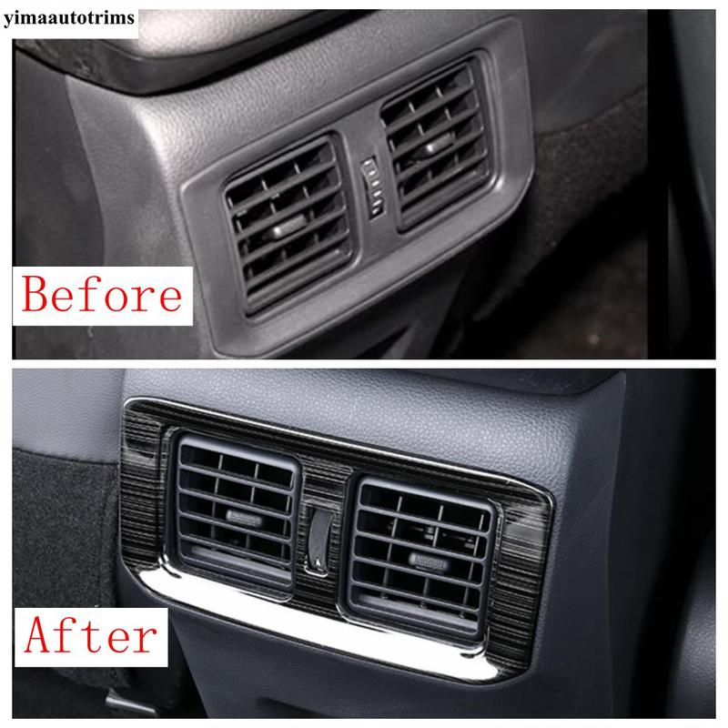 Car Rear Air AC Conditioning Vent Outlet Cover Stainless Accessories For Toyota RAV4 XA50      2024 Hybrid