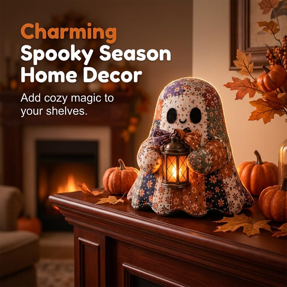 Halloween Cute Kid Pumpkin Fabric Patchwork Handmade Set Dessert Ghost