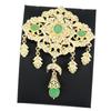 Elegant Crystal Women's Brooch Jewelry Gold Hijab Brooch Flower Bride Wedding Jewelry