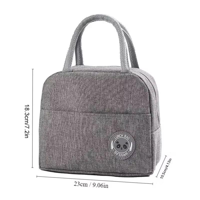 Simple and fashionable heat-insulating and heat-preserving handbag / lunch box. Suitable for students and office workers.