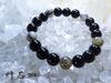Kanoishi for Protection from Evil and Fulfillment of Morion and Eyestone Bracelet for Men and Natural Stone Power 10mm 18cm [Amulet Wish] Women,