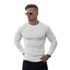 American Casual Men's Oversized Long Sleeve Tight Solid Color Autumn and Winter Pullover Top