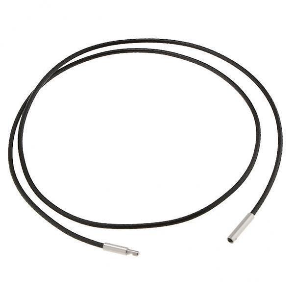 10x1.5mm Black Wax Cord Rope Push Bayonet Clasp Making Necklace 18 inch