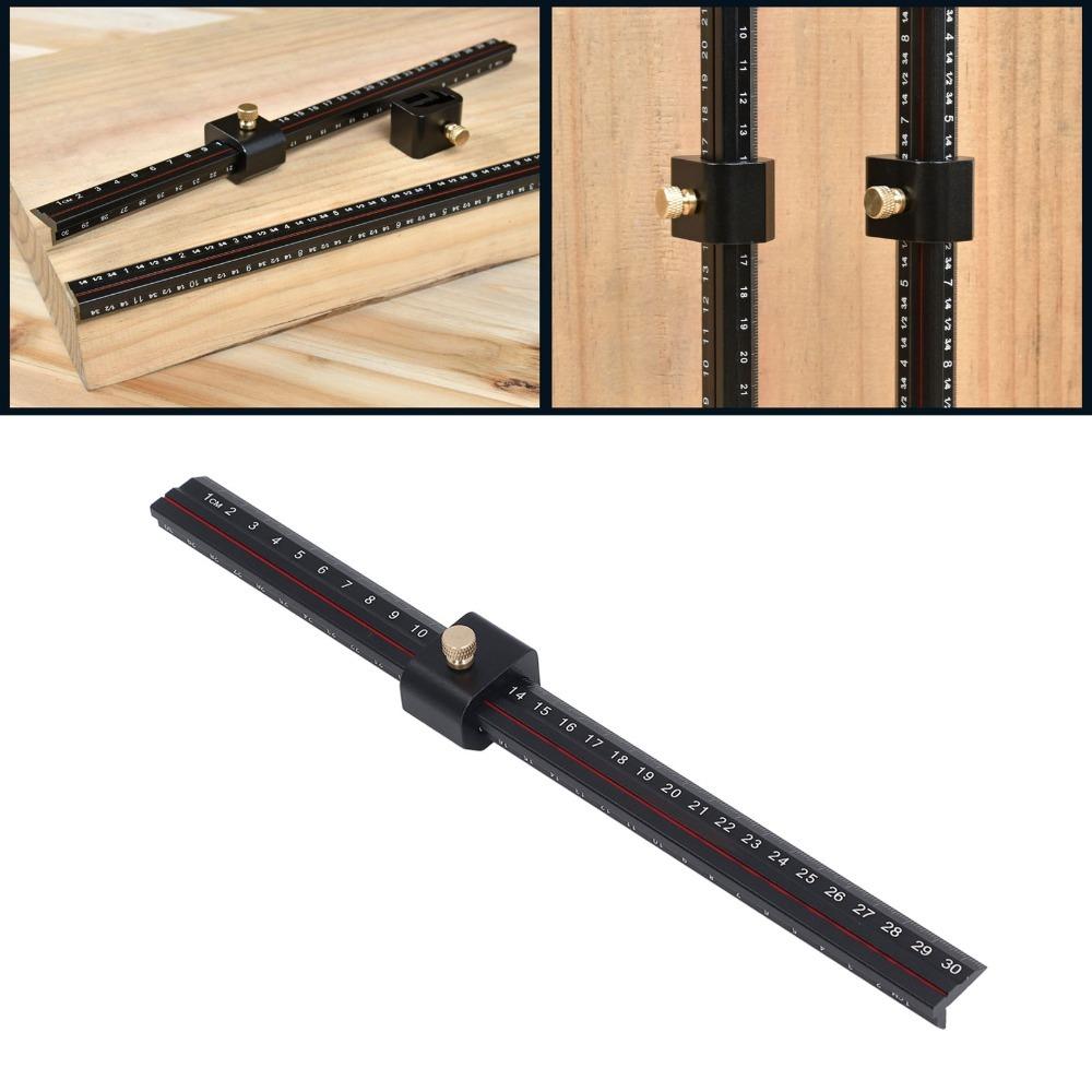 Clear Accurate Scales Sliding Ruler Adjustable Angle T Square Ruler L Shaped Ruler For Carpenter