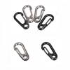 Pair EDC Keychain Clip Split Ring Keyring Spring Buckle Stainless Steel Carabiner