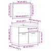 Wall Mounted Bathroom Furniture Set 3 pcs Reclaimed Wood Effect Particleboard