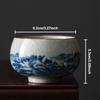 Antique Blue and White Porcelain Teacup Ceramic Master Cup Tea Bowl Mugs Chinese Kung Fu Gongfu Teaware Set Household Drinkware