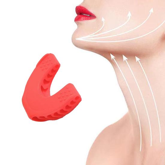 Женский тренажер для челюсти с прозрачной коробкой для хранения, пищевой силикон, эргономичный тренажер для лица для взрослых, укрепитель челюстных костей, тренажер для линии челюсти