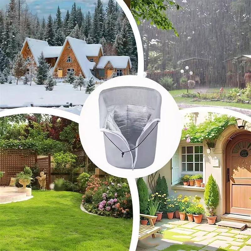 Зимний чехол для растений Мешки для защиты от заморозков Наружный Сад Кустарники Деревья Защита для горшечных растений Ткань Оксфорд Защита от замерзания Теплый чехол