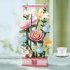 Robotime Rokr Blooming Bouquet Box 3D Puzzle DIY Flower Model Kits with LED Artificial Flower Bouquet for Adults