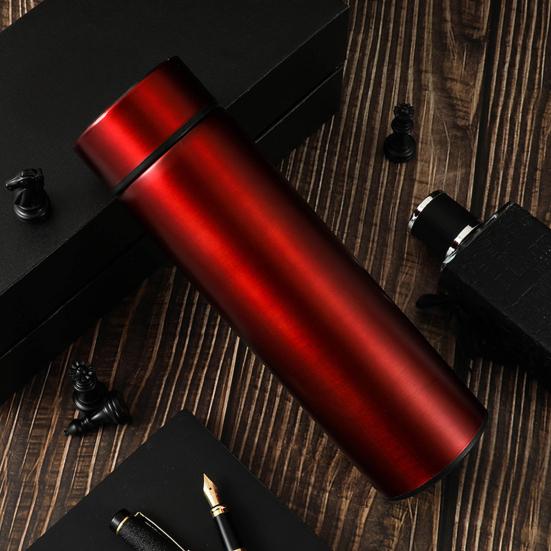 Умная термокружка с дисплеем температуры 500 мл из нержавеющей стали с вакуумной изоляцией чайный пакетик фильтр портативная дорожная чашка