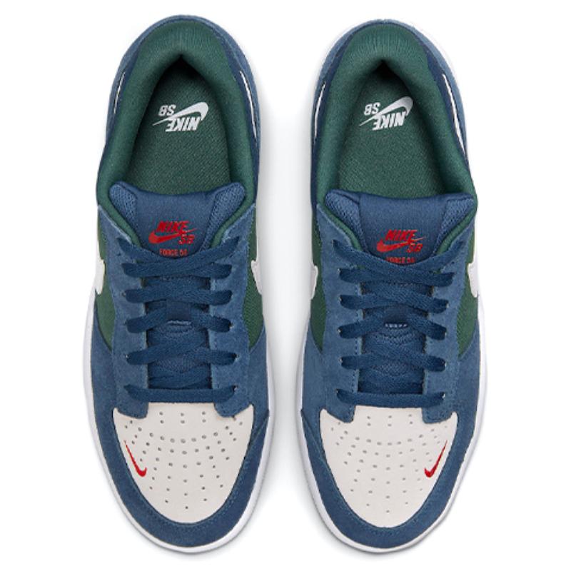 Nike Sb Force 58 Navy Noble Green Skateboard Shoes CZ2959-402