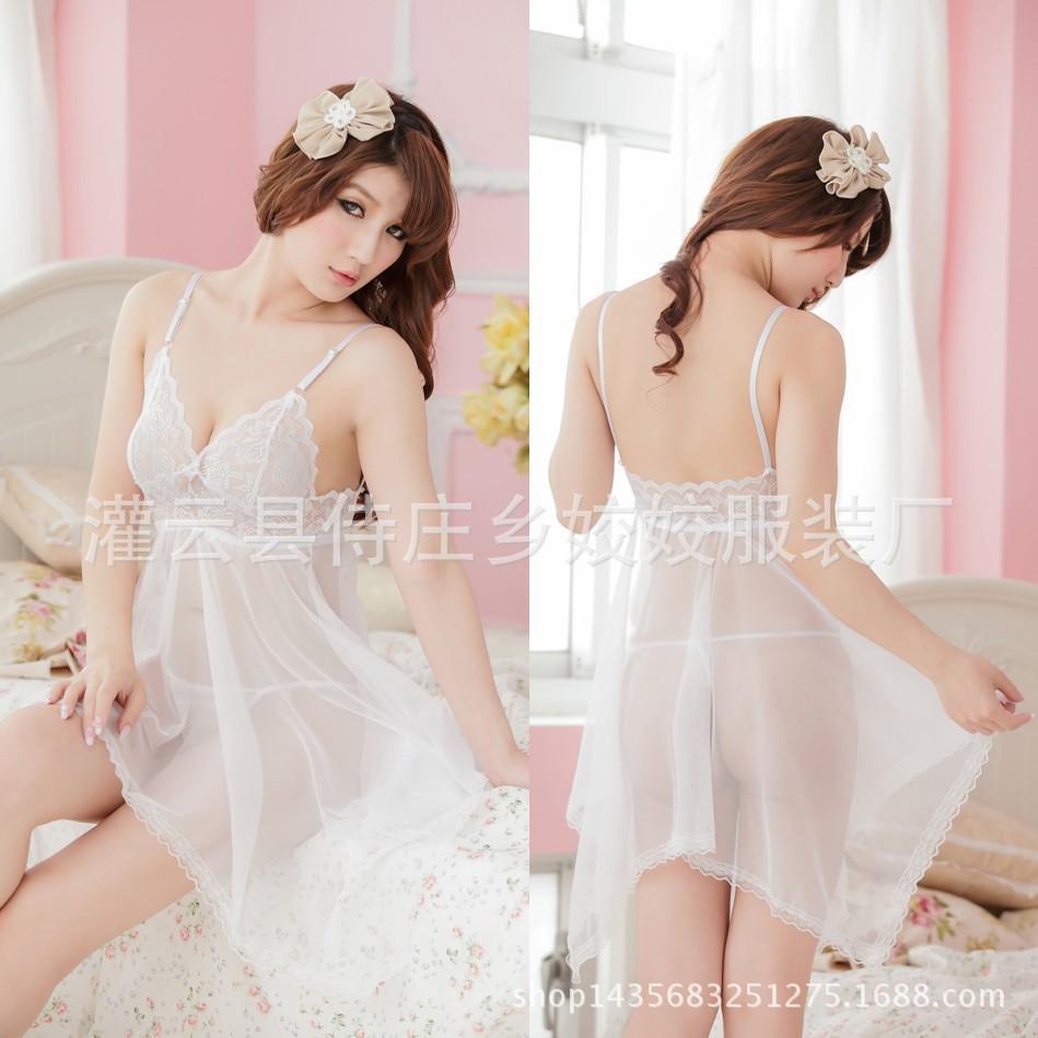 Sexy underwear perspective sexy mesh, hot teasing, free of suspenders