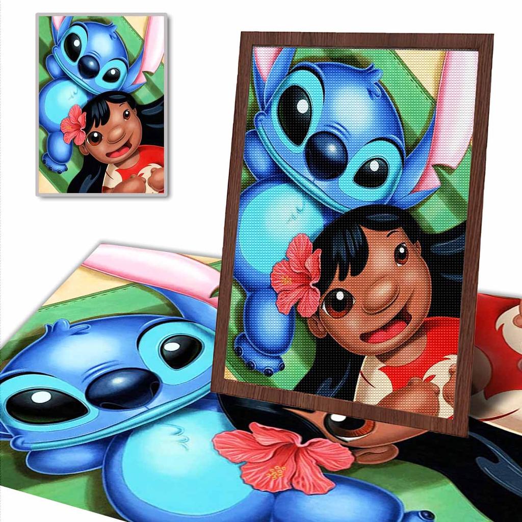 Full Round Diamond Painting Lilo & Stitch Art Rhinestone Picture Mosaic DIY 5D Cross Stitch Embroidery Home Decoration