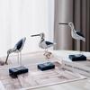 3Pcs/set Wooden Seagull Ornament, Mediterranean Standing Beach Bird Model, Photo Prop, Desktop Home Office Decoration