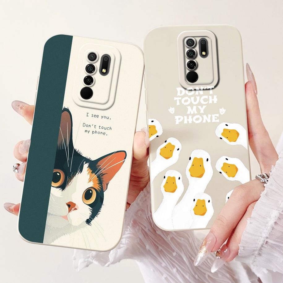 Чехол для Xiaomi Redmi 9 Милый Мультяшный Пингвин Кролик Мягкий Жидкий Силикон Ударопрочный Чехол для Xiaomi Redmi 9 Prime Redmi9 Fundas