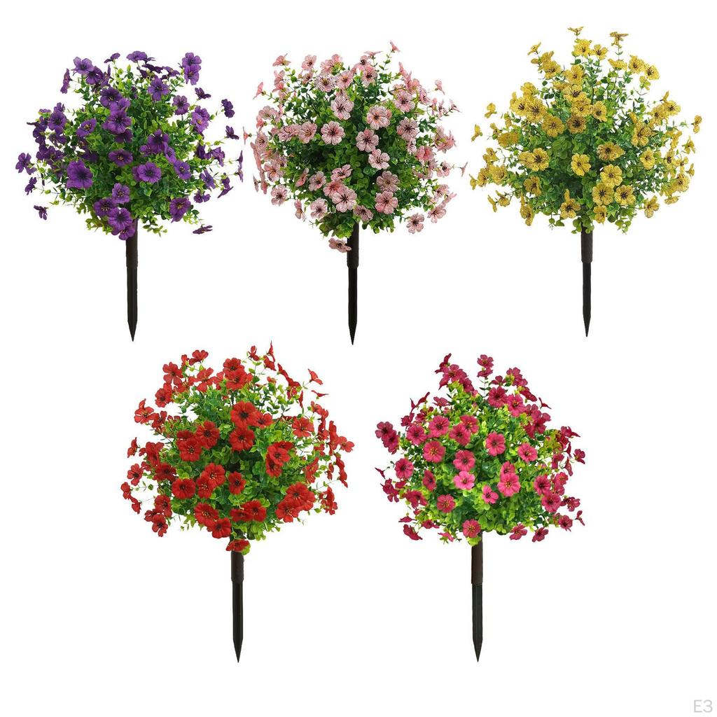 Искусственные цветы для сада, колышки, растения, 24 дюйма, искусственные зеленые кустарники для свадьбы на открытом воздухе