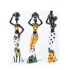 Exotic African Character Resin Doll Ornaments - Set of Three