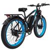 Electric Bicycle Adult Vitilan H5 1000Wx2 Motor LCD Display 52V 25AH Shimano 7 Speed All Terrain Ebike Max Load 150Kg Blue