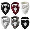Lovely Adjustable Pet Accessories Bow Tie Collar Pet Saliva Towel Formal Tie Dog Necktie