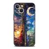 Красивый стеклянный чехол-крышка с изображением Солнца и Луны для iPhone 17 16 15 14 13 12 Pro Max 11 Pro Max 17 AIR Plus Ударопрочный мягкий ТПУ корпус