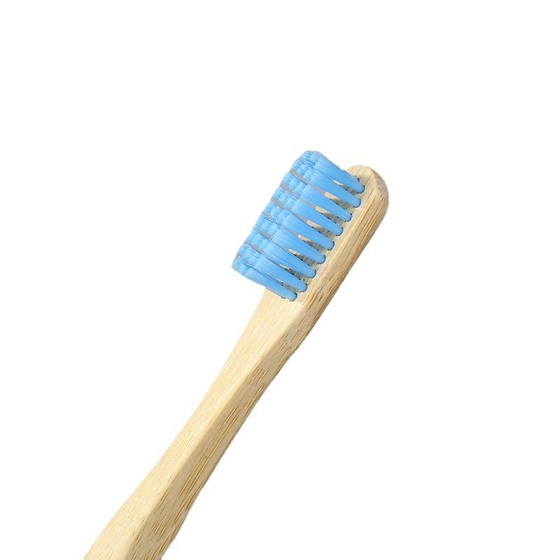 Eco-Friendly Bamboo Toothbrush Set with Colored Charcoal Bristles