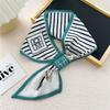 New Style Cross Shaped Small Scarf For Women In Spring Autumn Summer Fashionable Temperament Tied Bag Headband Decorative Scarf