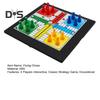 1 Set 4 Players Flying Chess Game with Folding Chessboard 16 Chess Pieces Dice Travel Kids Adults Family Night Interactive Classic Strategy Game