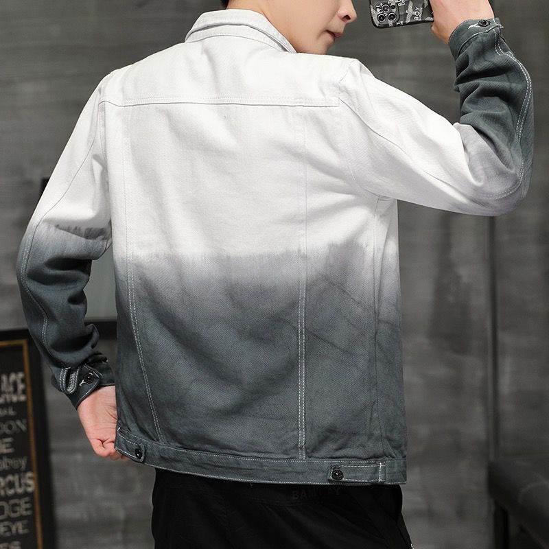 Весенняя повседневная джинсовая куртка, мужская модная брендовая универсальная куртка, мужские студенческие топы, модная мужская джинсовая куртка