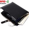 RFID Theft Protect Coin Bag Zipper Men Wallets Mens Wallet