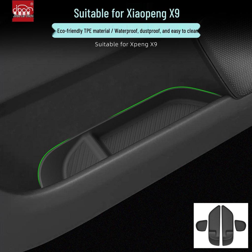 Xiaopeng X9 Автомобильный ящик для хранения в двери, слот, коврик, аксессуары для версии с увеличенным запасом хода - Подходит для 26 моделей