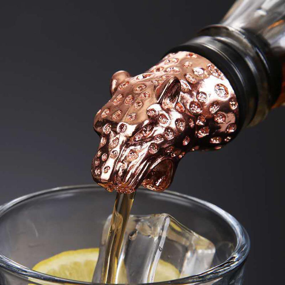 Unique Leopard/Lion/Antelope Head Wine Pourer Zinc Alloy Portable Bottle Stoppers Wine Dispenser Party Supplies