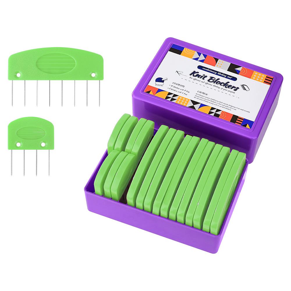 Лавандово-пурпурные вязальные булавки для придания формы шали и шарфу своими руками