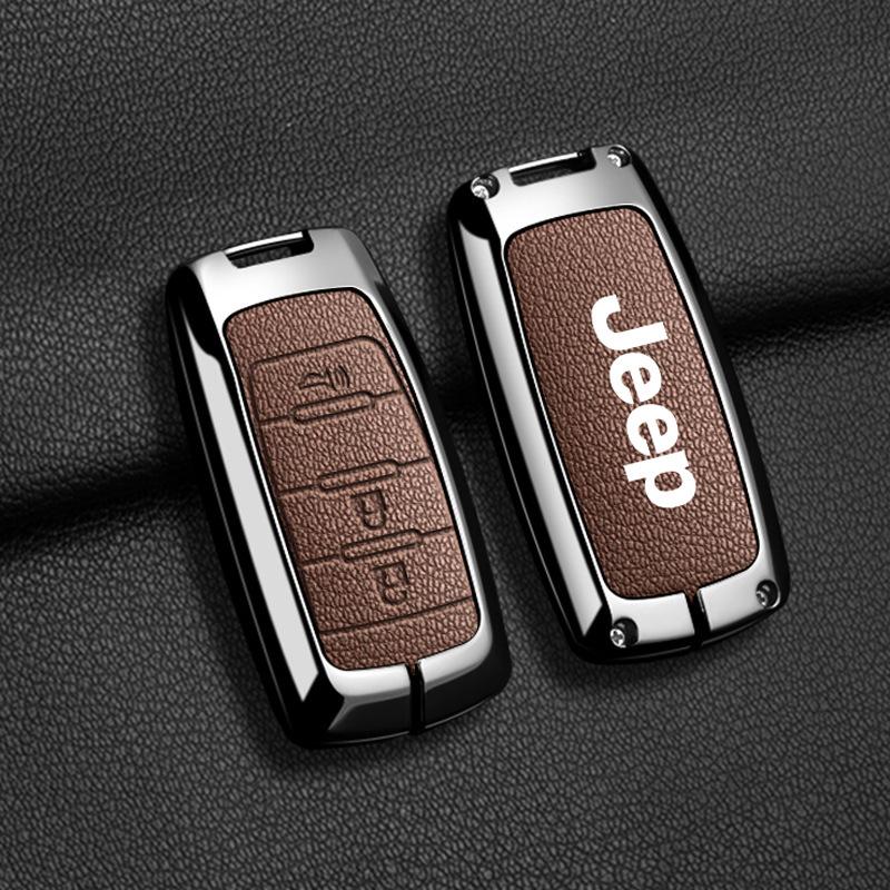 Совместимый чехол для ключа Jeep для Compass, Renegade, Cherokee, Grand Commander, Grand Cherokee