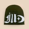 Unisex Street Style Knit Beanie With Sanskrit Jacquard Warm Hip Hop Cap Outdoor