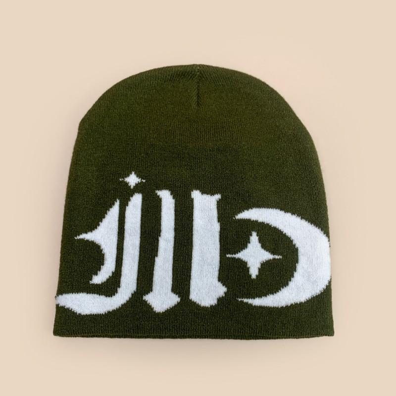 Unisex Street Style Knit Beanie With Sanskrit Jacquard Warm Hip Hop Cap Outdoor