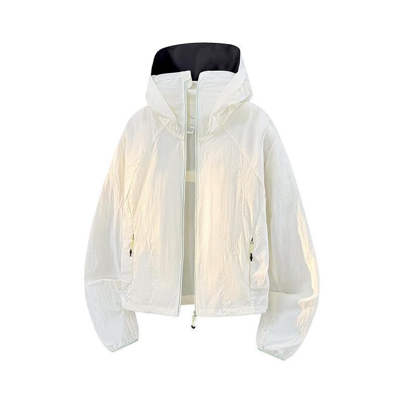 1011 New Sunscreen Clothing Men's Summer Trend Brand UPF100 + Macaron Color Woven Couple Hooded Skin