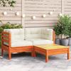 VidaXL Garden Sofa with Cushions and Footrest 2 Seater, Seat with Backrest and Footrest, Patio Terrace Furniture 838178