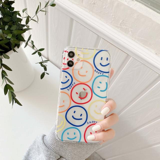 6 цветов милый чехол для телефона со смайликом, мультяшный чехол Conque для Iphone Xs Xr Max X 7 8 Plus 11 12 13 Mini Pro Max, силиконовый чехол в виде ракушки