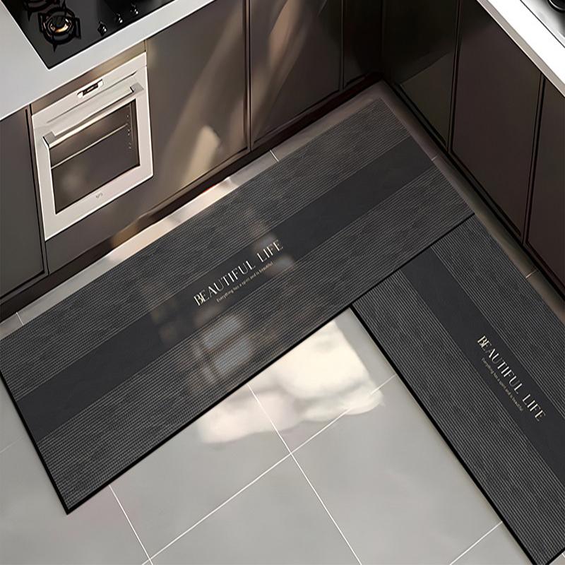 Kitchen Floor Mat Anti-slip Oil-proof Carpet Pvc Imitation Marble Leather Foot Mats Long Strip Rug Modern Style Home Decor Rugs