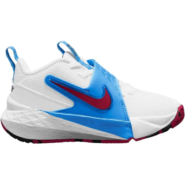 Nike Team Hustle D12 PS University Blue Team Red Kids Sneakers White Black HF6280-102