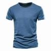 STORN Мужская футболка 100% хлопок с V-образным вырезом Модный дизайн Облегающий крой Однотонные футболки Мужские топы Футболки с коротким рукавом для мужчин