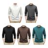 Весна Осень Мужской Топ Защита Шеи Полувысокий Воротник Двусторонний Немецкий Бархат Приталенный Эластичный Длинные Рукава Пуловер Базовый Свитшот