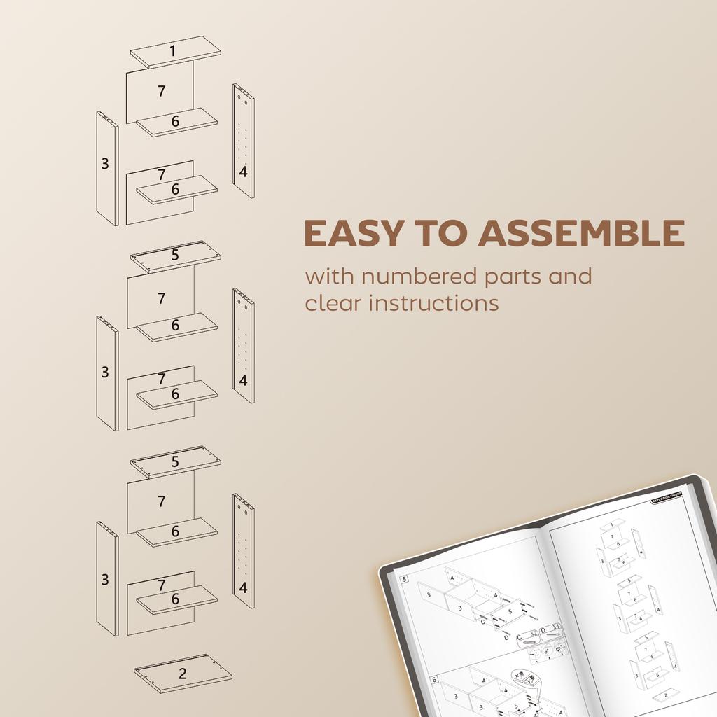 260 Narrow CD Storage Unit - Rustic Brown