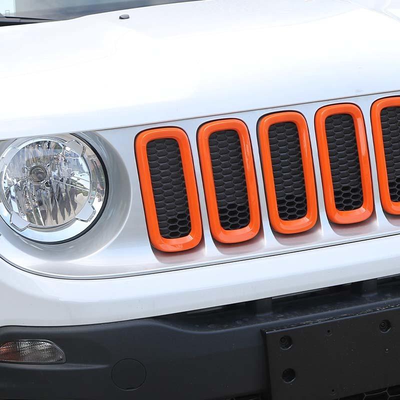 Наклейки для автомобильной решетки ABS, декоративные наклейки для Jeep Renegade 2016, внешние аксессуары для автомобиля