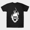 Мужская черная футболка с принтом Ghost Rider Печать на трансферной бумаге без вырезания Хлопковая футболка